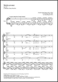 Soiree en mer SSATB choral sheet music cover Thumbnail